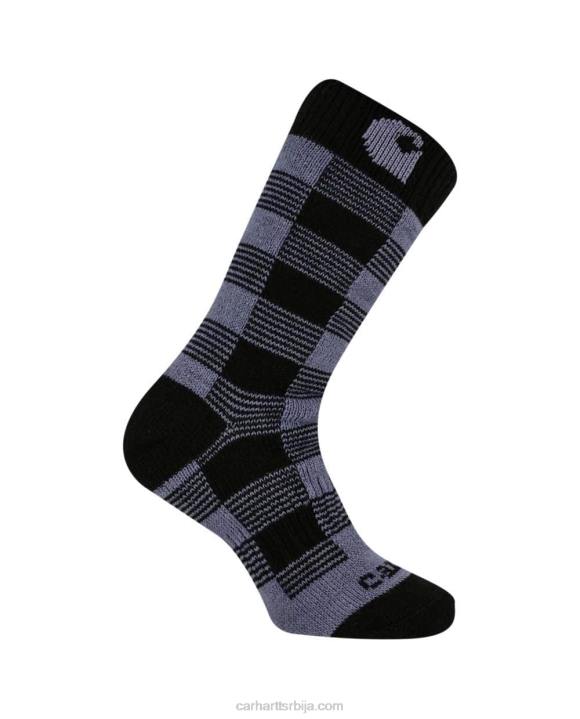 4042L240 Carhartt Плави термо кариране чарапе Жене
