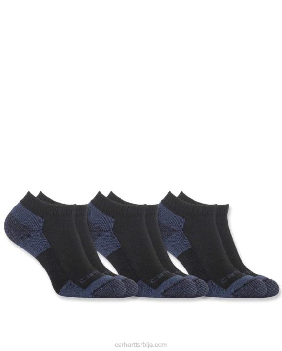 4042L245 Carhartt црн памучне чарапе за све сезоне 3 пара Жене