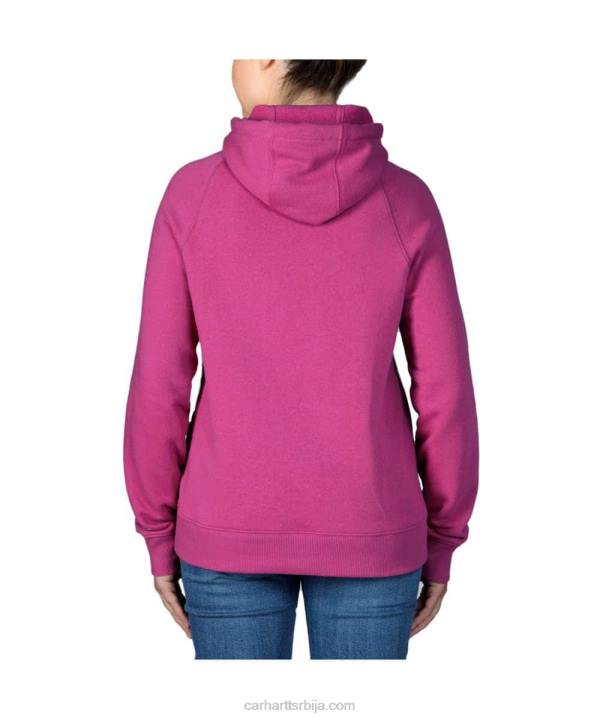 4042L205 Carhartt црн сила опуштеног кроја лагани графички дукс са капуљачом Жене