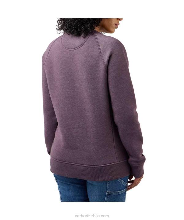 4042L210 Carhartt асфалт вријес неп дуксерица опуштеног кроја средње тежине са округлим изрезом са графичким рукавима Жене