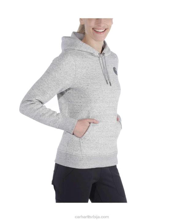 4042L211 Carhartt јасенова ружа дуксерица са графичким рукавима средње тежине опуштеног кроја Жене