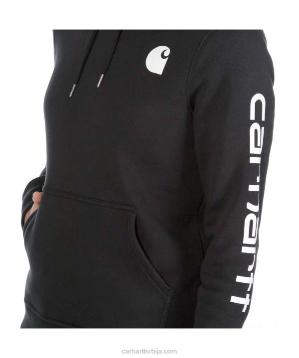 4042L211 Carhartt јасенова ружа дуксерица са графичким рукавима средње тежине опуштеног кроја Жене