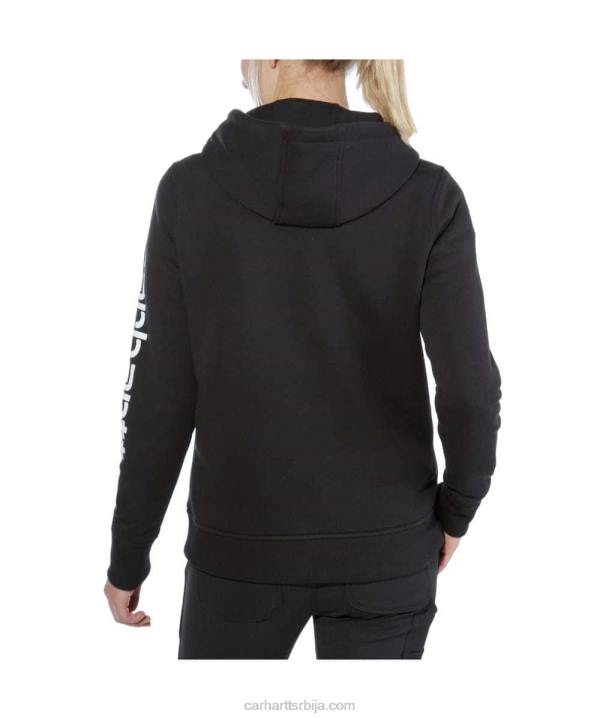 4042L211 Carhartt јасенова ружа дуксерица са графичким рукавима средње тежине опуштеног кроја Жене