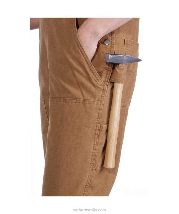 4042L218 Carhartt црн робустан, флекс платнени комбинезон Жене