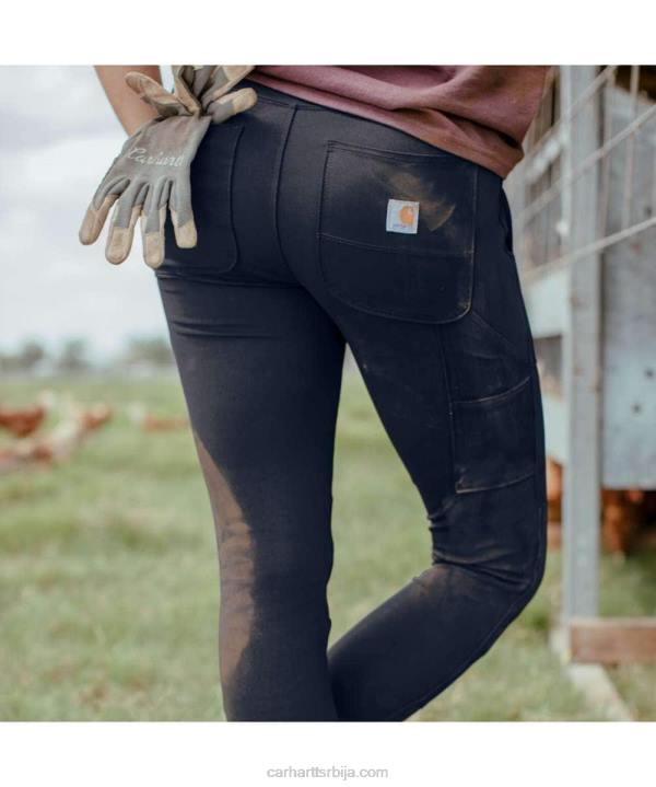 4042L182 Carhartt црн снажне хеланке средње тежине Жене