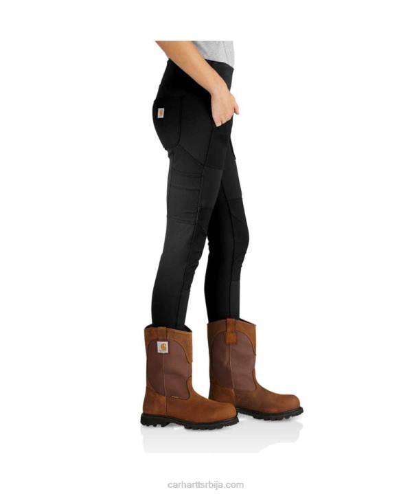4042L182 Carhartt црн снажне хеланке средње тежине Жене