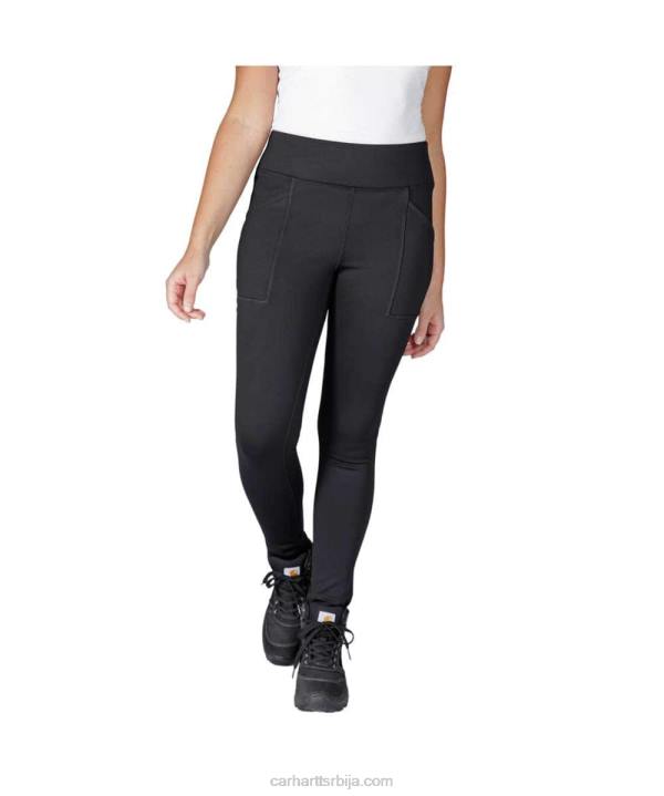 4042L184 Carhartt црн хеланке са поставом у тешкој категорији Жене
