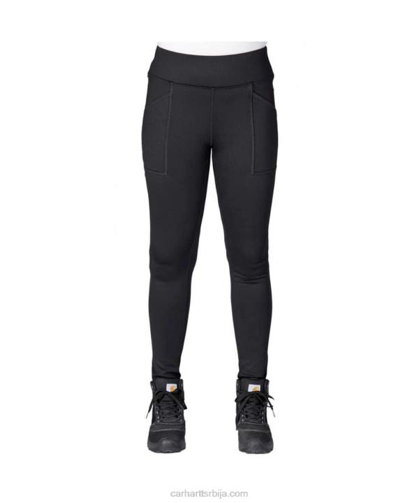 4042L184 Carhartt црн хеланке са поставом у тешкој категорији Жене