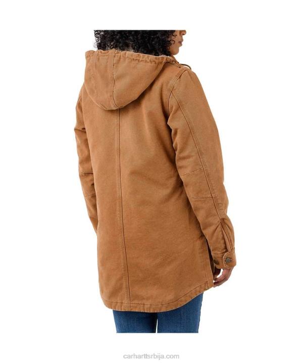 4042L186 Carhartt црн лабави капут од патке Жене