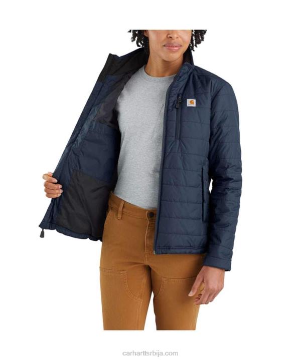 4042L190 Carhartt црн раин дефендер опуштена лагана изолована јакна Жене