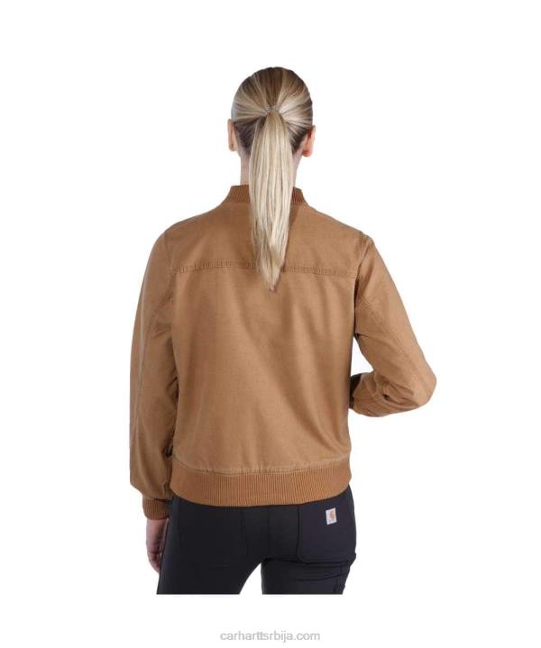 4042L196 Carhartt црн робусна флексибилна платнена јакна опуштеног кроја Жене