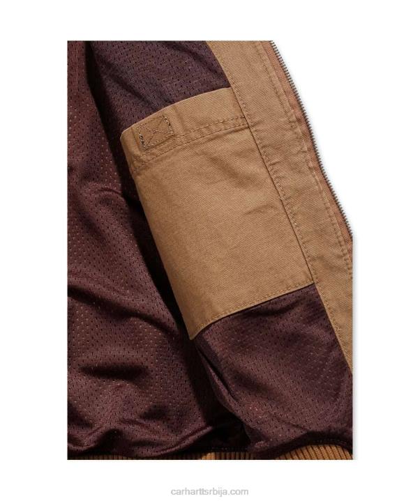 4042L196 Carhartt црн робусна флексибилна платнена јакна опуштеног кроја Жене