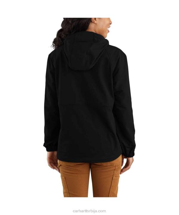 4042L197 Carhartt црн супер дук опуштена лагана јакна са капуљачом Жене