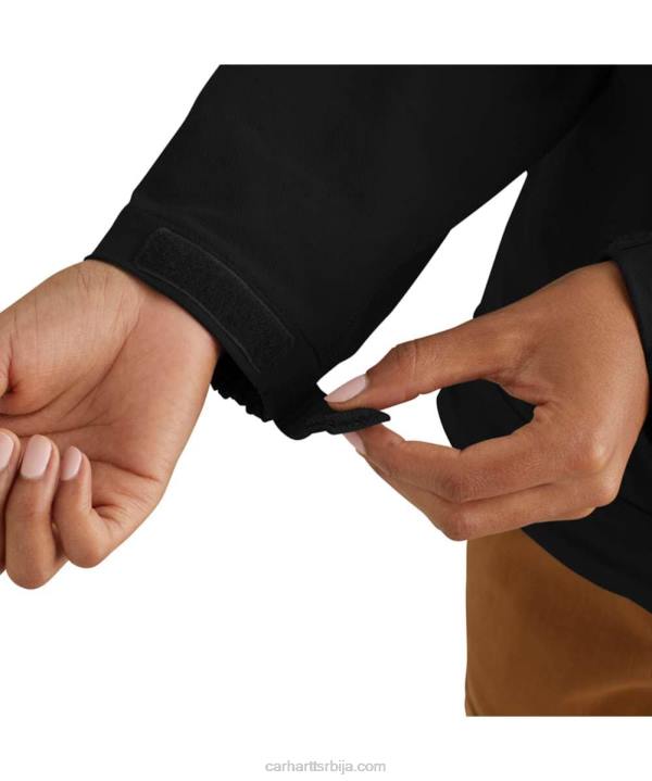 4042L197 Carhartt црн супер дук опуштена лагана јакна са капуљачом Жене