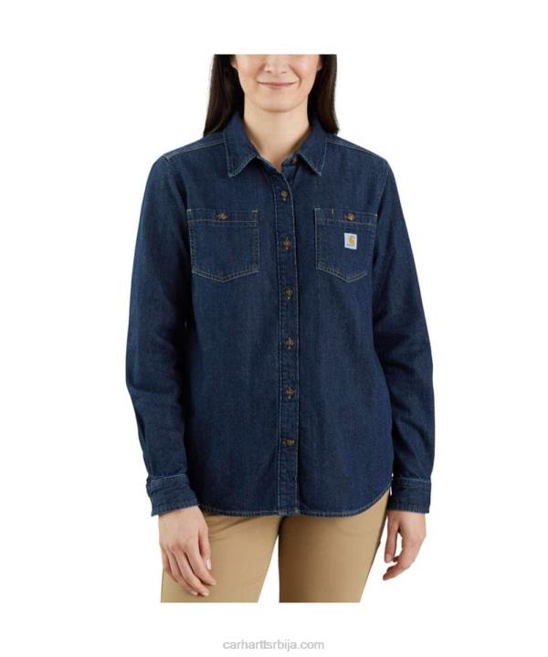 4042L247 Carhartt зион опуштена мајица од тексаса дугих рукава средње тежине Жене