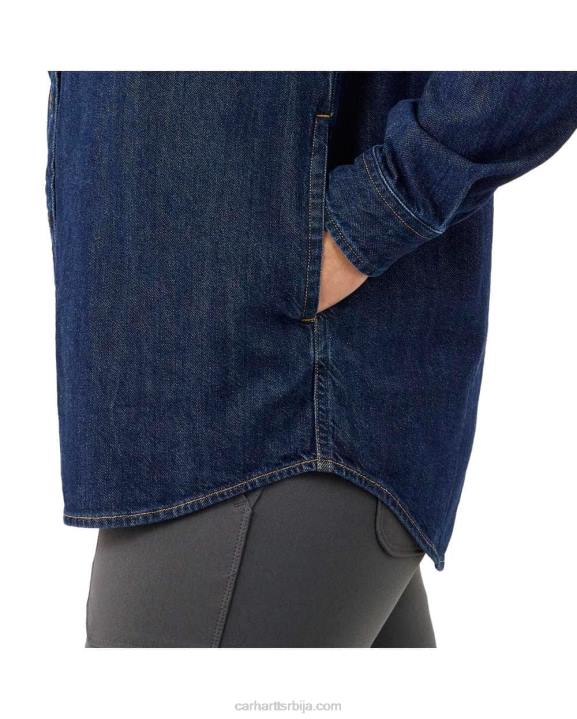 4042L247 Carhartt зион опуштена мајица од тексаса дугих рукава средње тежине Жене