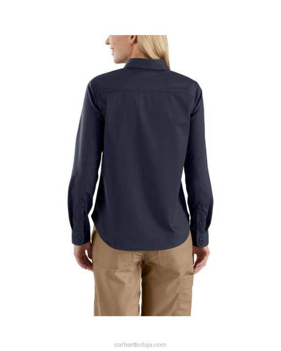 4042L250 Carhartt црн робусна професионална серија опуштеног кроја платнена радна кошуља дугих рукава Жене