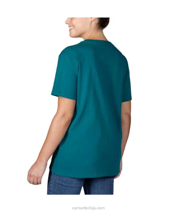 4042L223 Carhartt јасенова ружа слободна тешка мајица кратких рукава к87 са џепом Жене