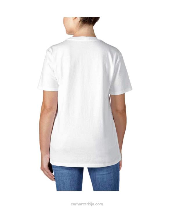 4042L223 Carhartt јасенова ружа слободна тешка мајица кратких рукава к87 са џепом Жене
