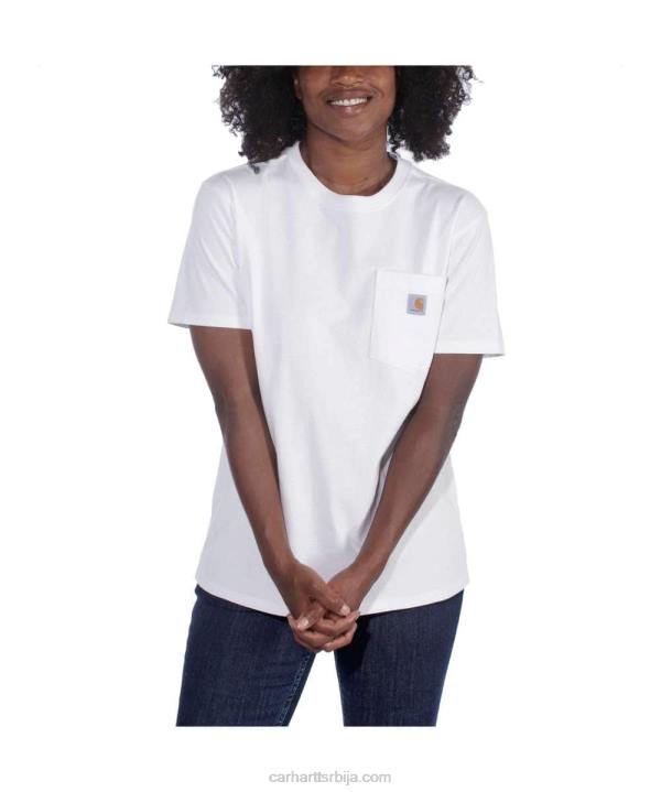 4042L223 Carhartt јасенова ружа слободна тешка мајица кратких рукава к87 са џепом Жене