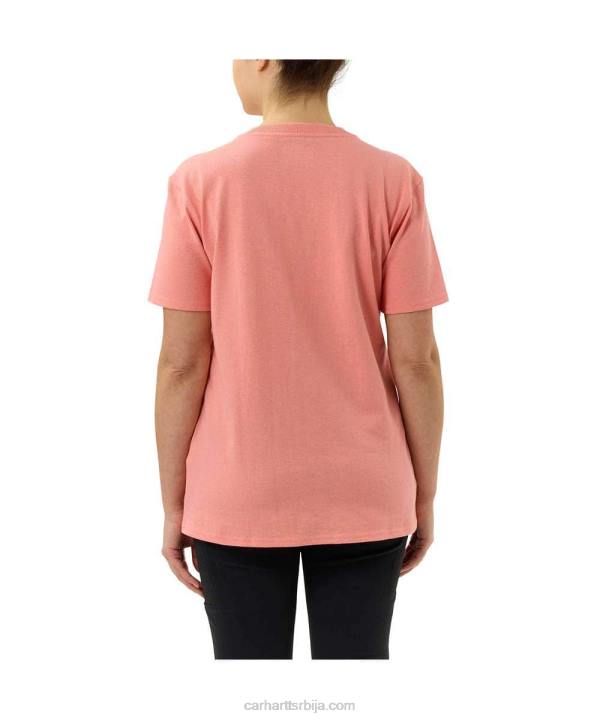 4042L227 Carhartt босиљак вријесак слободна тешка мајица кратких рукава са графиком Жене
