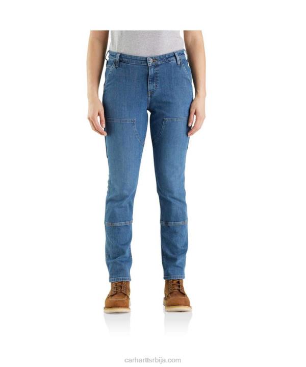 4042L198 Carhartt липа робусни флекс опуштени џинс са дуплим предњим делом Жене