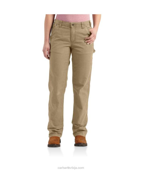 4042L201 Carhartt црн робусне флексибилне радне панталоне од платна Жене