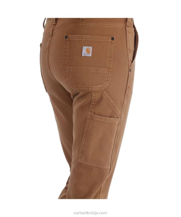 4042L202 Carhartt црн робусне савитљиве радне панталоне опуштеног кроја од кепера са дуплим предњим делом Жене