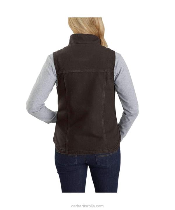 4042L222 Carhartt цархартт бровн опуштени прслук од шерпе са поставом пране патке Жене