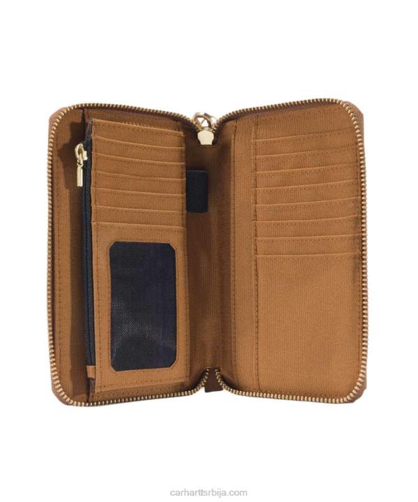 4042L232 Carhartt црн најлон патка лаи-флат квачило новчаник Жене