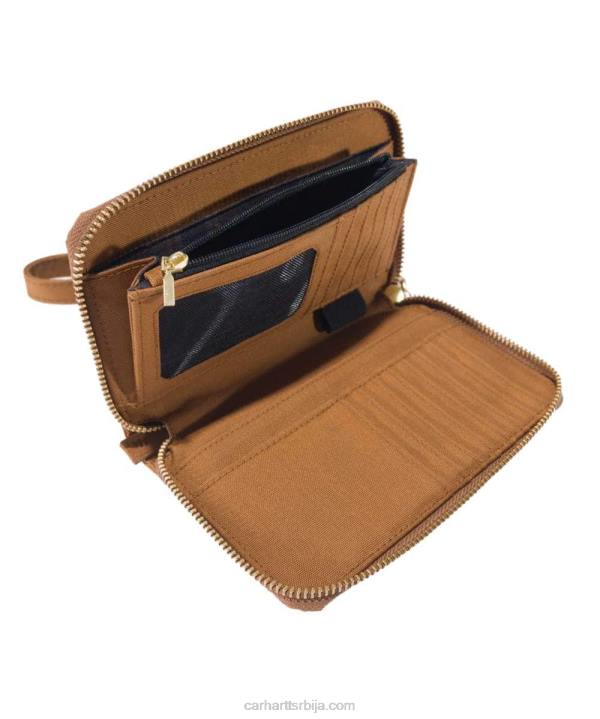 4042L232 Carhartt црн најлон патка лаи-флат квачило новчаник Жене