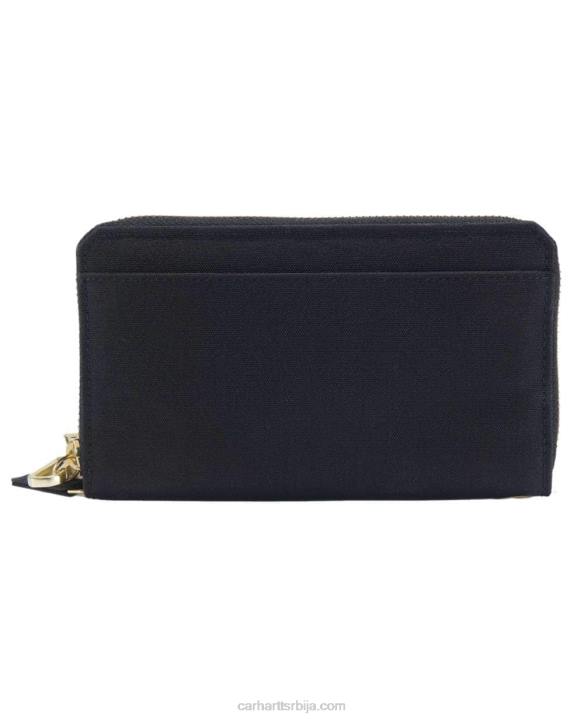 4042L232 Carhartt црн најлон патка лаи-флат квачило новчаник Жене