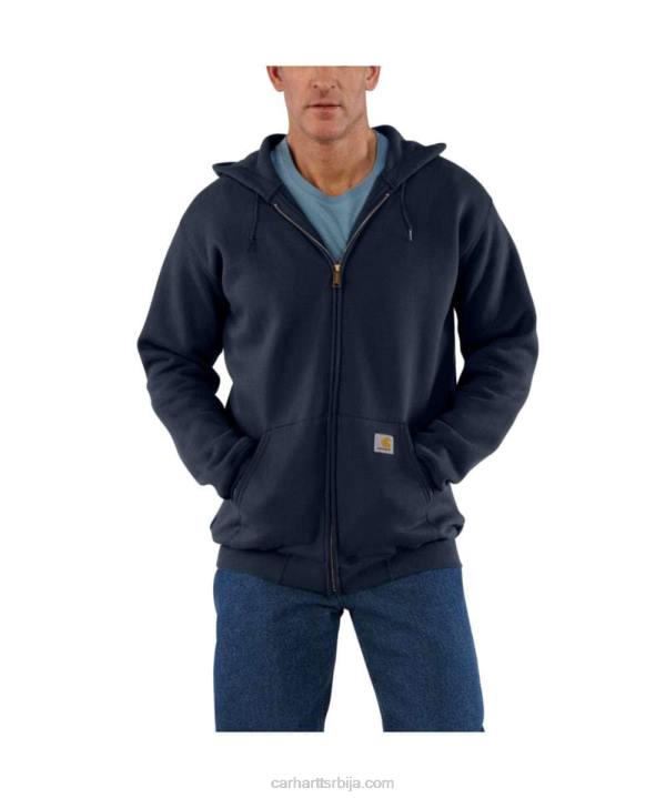 4042L34 Carhartt црн широка дуксерица средње тежине са пуним патентним затварачем мушкарци