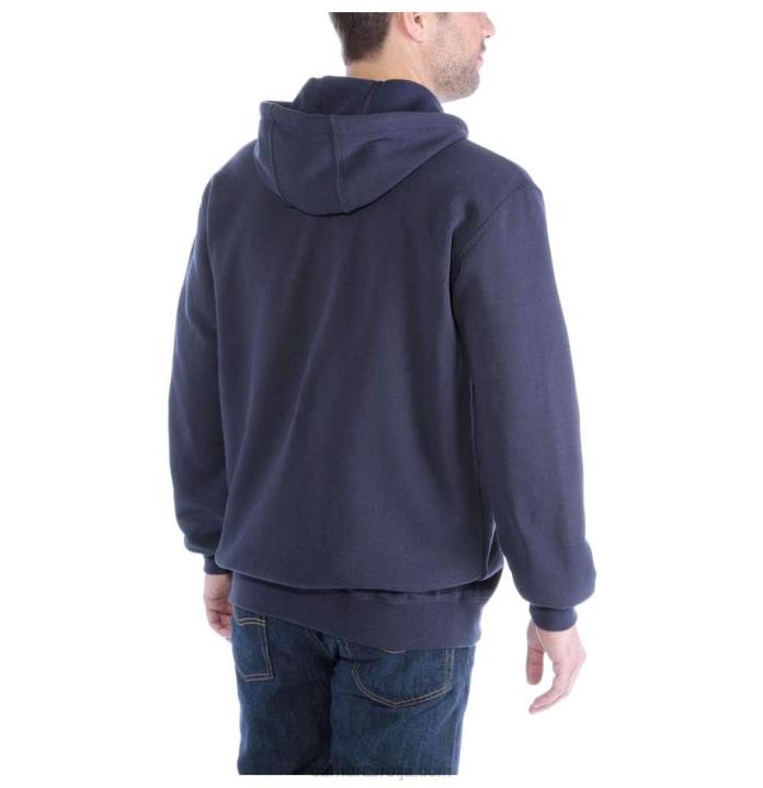 4042L34 Carhartt црн широка дуксерица средње тежине са пуним патентним затварачем мушкарци