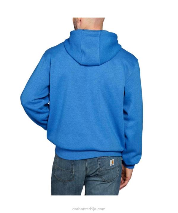 4042L40 Carhartt црн дуксерица са графичким логотипом средње тежине мушкарци