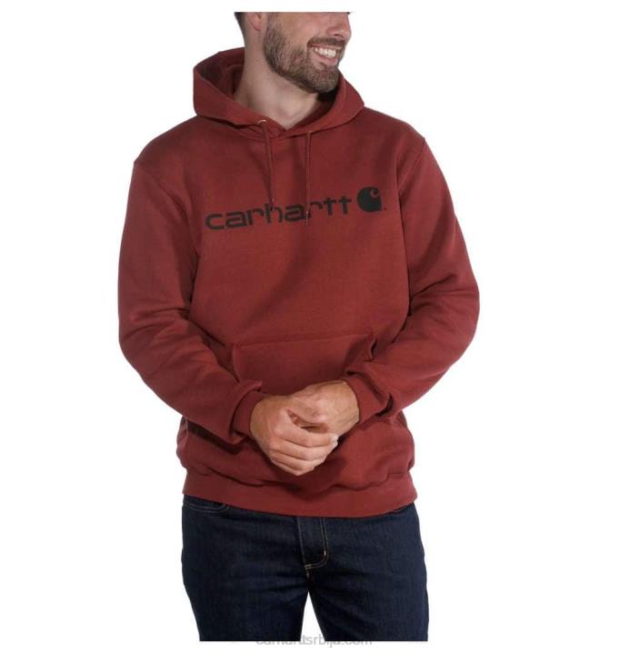 4042L40 Carhartt црн дуксерица са графичким логотипом средње тежине мушкарци