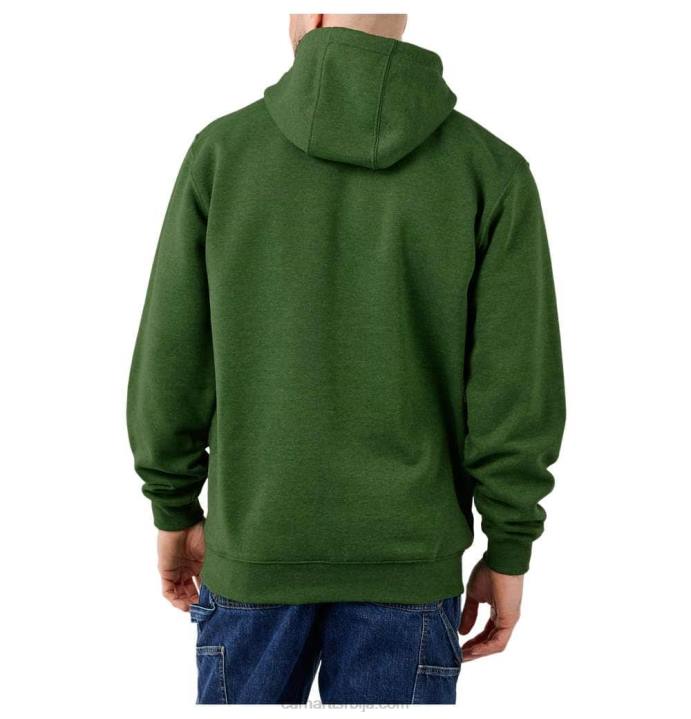 4042L42 Carhartt арборвитае хеатхер Дуксер са графичким логотипом од филца средње тежине мушкарци