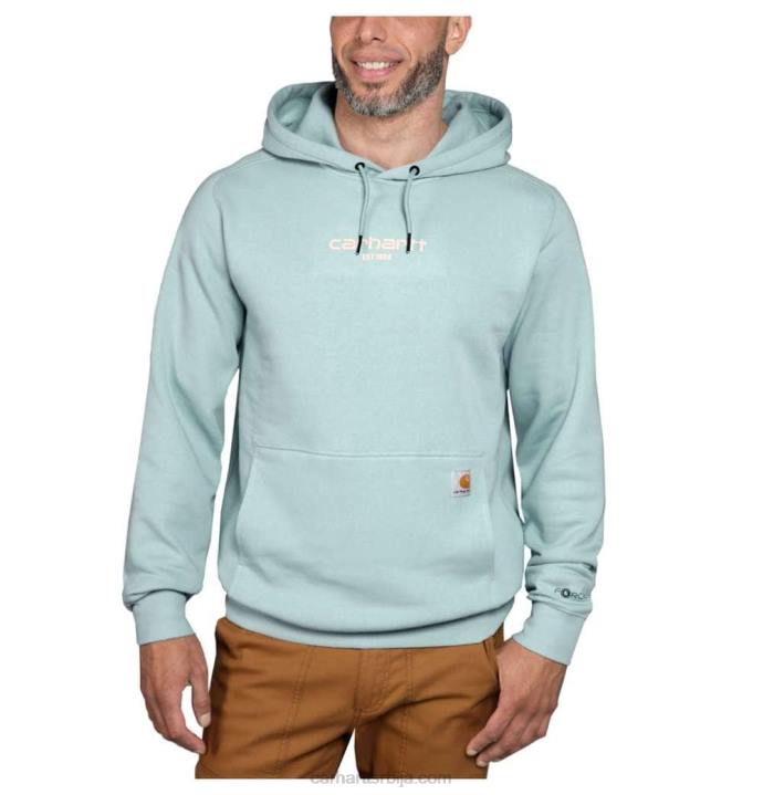 4042L43 Carhartt асфалтни вријесак форце релакед фит лагани дукс са графичким логотипом мушкарци