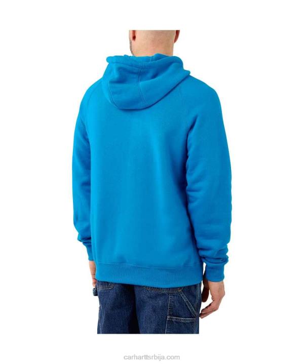 4042L43 Carhartt асфалтни вријесак форце релакед фит лагани дукс са графичким логотипом мушкарци