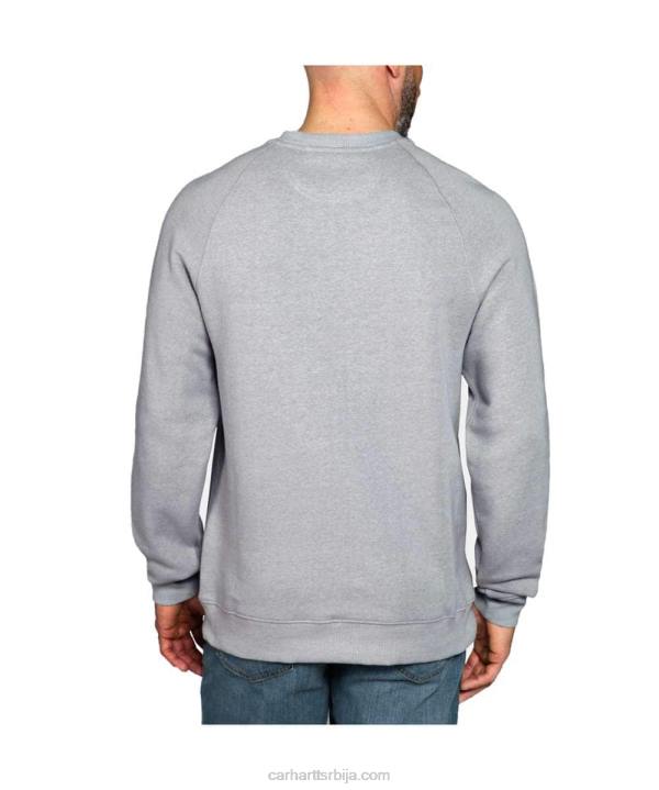 4042L44 Carhartt асфалтни вријесак сила опуштеног кроја лагани дукс са округлим изрезом мушкарци