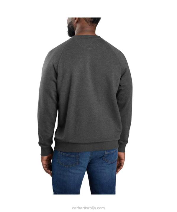 4042L44 Carhartt асфалтни вријесак сила опуштеног кроја лагани дукс са округлим изрезом мушкарци