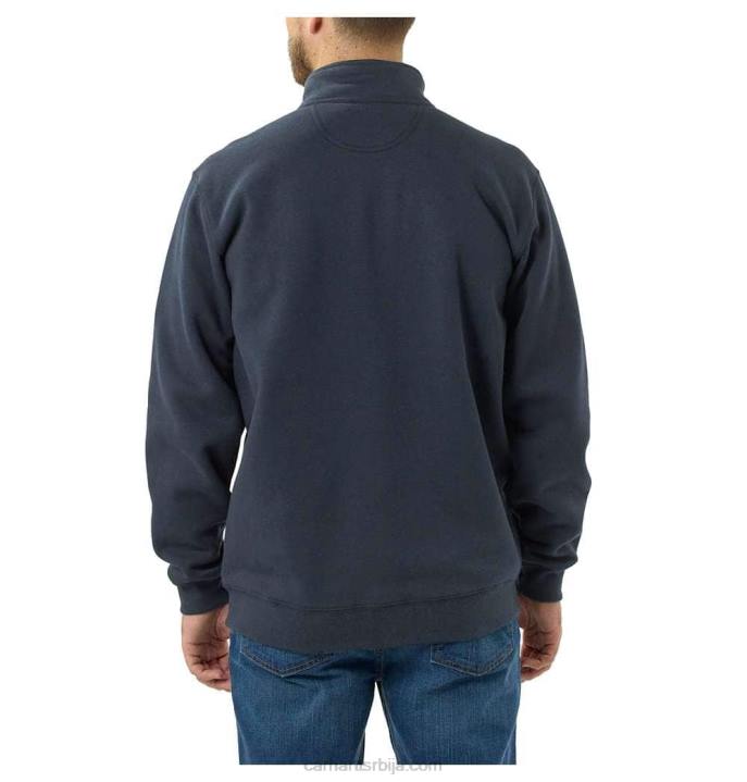 4042L47 Carhartt црн лабава дуксерица средње тежине са патентним затварачем мушкарци