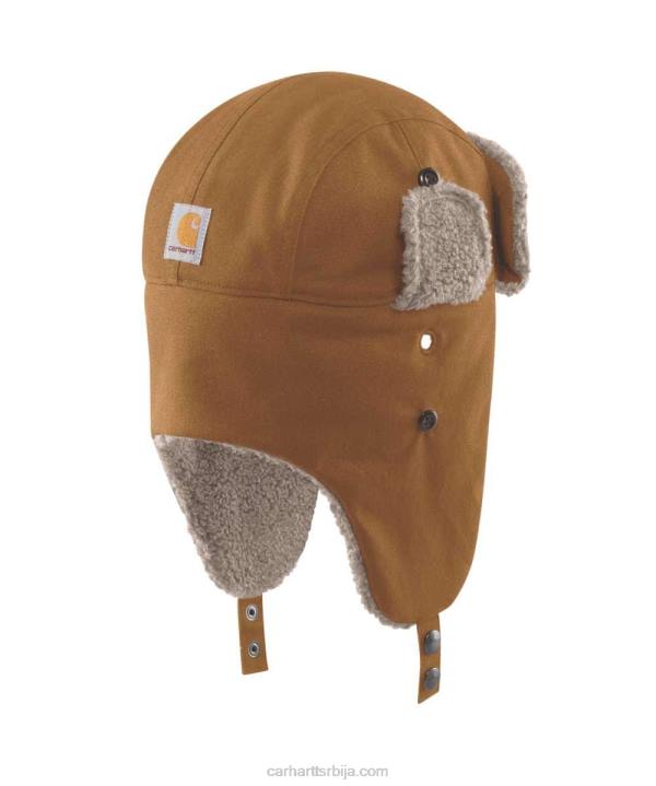 4042L10 Carhartt црн платнени шешир за заштиту од кише мушкарци