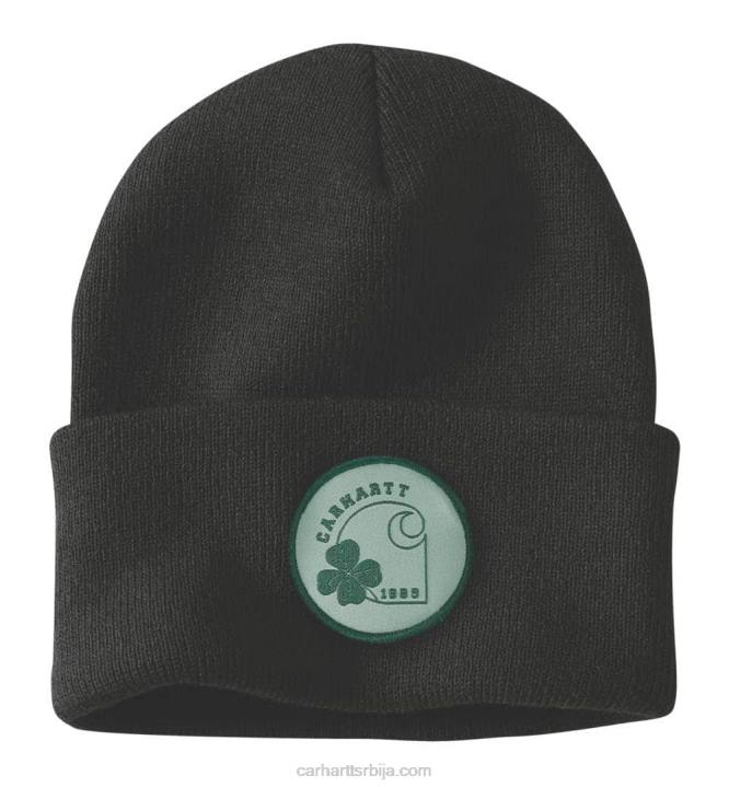 4042L81 Carhartt црн плетена капа од дјетелине мушкарци