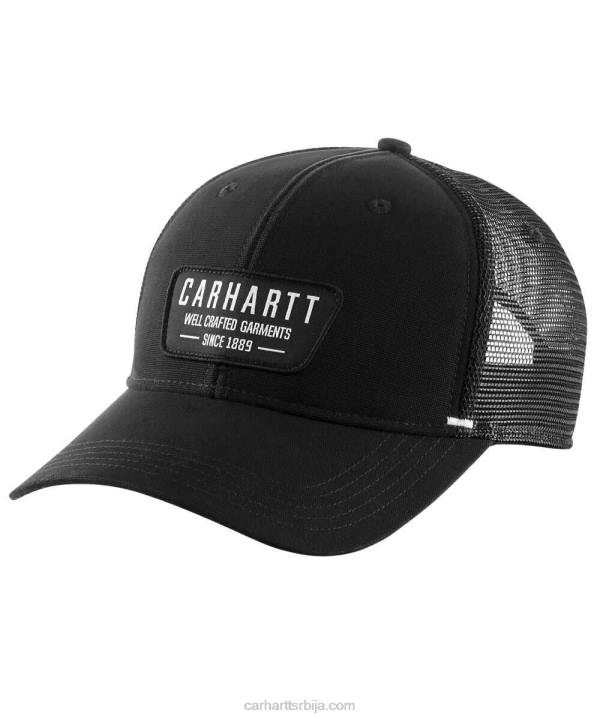 4042L90 Carhartt црн платнена капица са мрежицом мушкарци