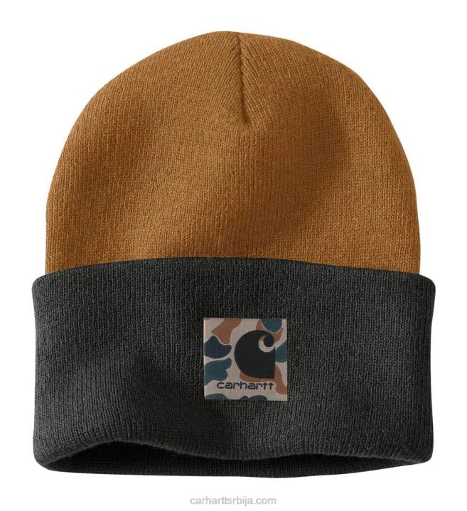 4042L96 Carhartt цархартт бровн книт цамо патцх капа мушкарци