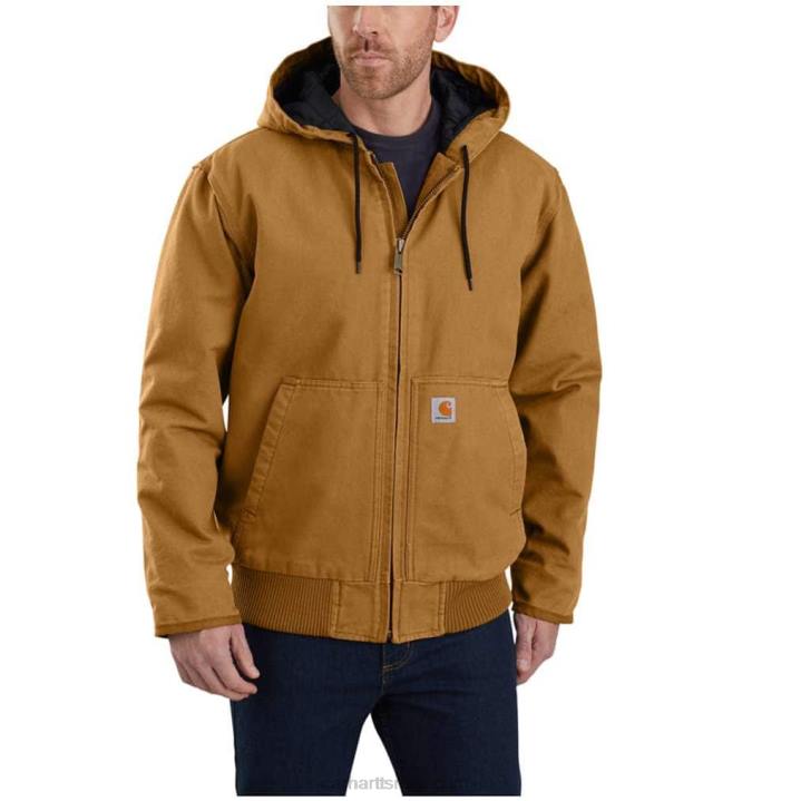 4042L13 Carhartt црн лабав крој опрана патка изолована активна јац мушкарци