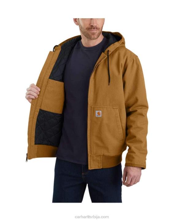 4042L13 Carhartt црн лабав крој опрана патка изолована активна јац мушкарци