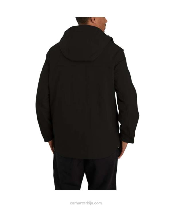4042L15 Carhartt црн супер дук опуштени изоловани традиционални капут мушкарци