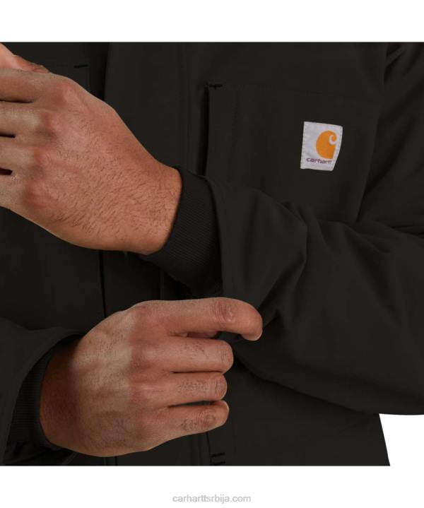 4042L15 Carhartt црн супер дук опуштени изоловани традиционални капут мушкарци